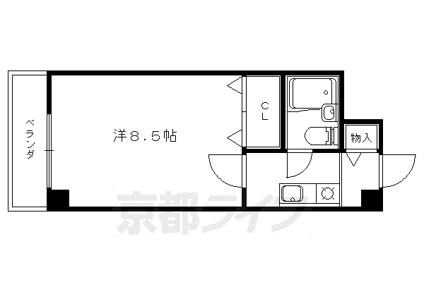 四ノ宮コート(1K/3階)の間取り写真