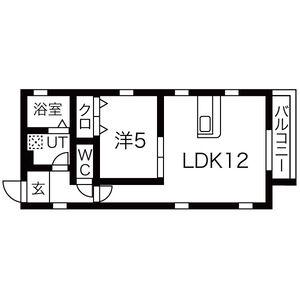 CHULO(1LDK/2階)の間取り写真