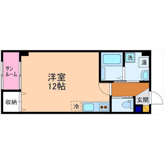LATEST RESIDENCE V(ワンルーム/3階)の間取り写真