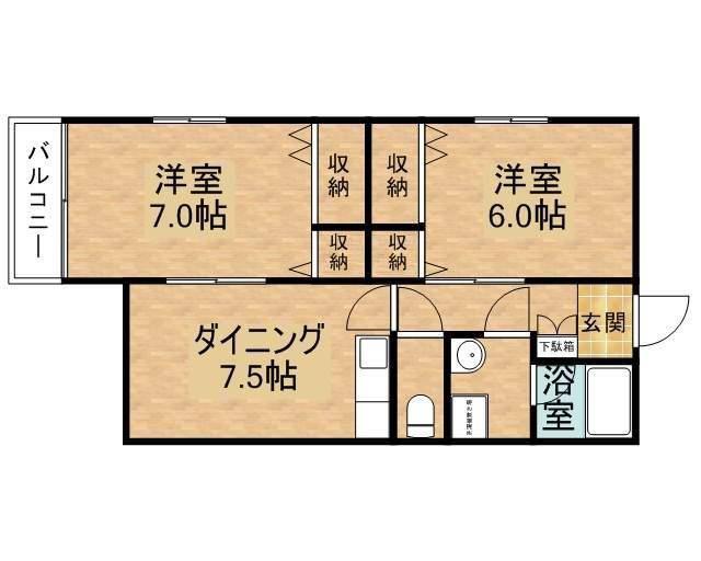 MEILLEUR.Y(2DK/4階)の間取り写真