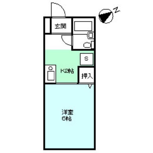 コーポ清和(1K/2階)の間取り写真