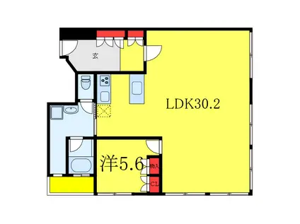 アヴェニール戸田(1LDK/8階)の間取り写真