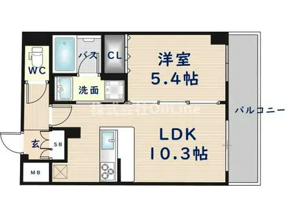 MS ARTE上小阪(1LDK/5階)の間取り写真