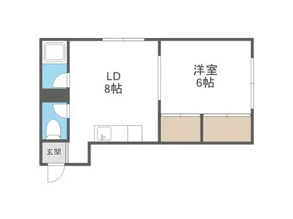 メゾンステラ2(1LDK/3階)の間取り写真