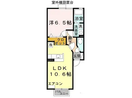 グランシャリオ(1LDK/2階)の間取り写真
