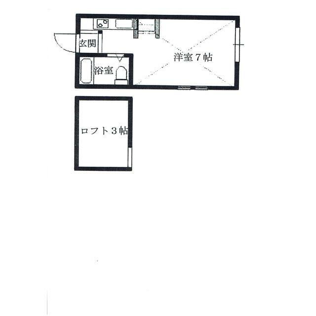 VILLA港南台(ワンルーム/2階)の間取り写真