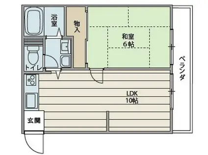 TALE COURT藤原(2DK/2階)の間取り写真