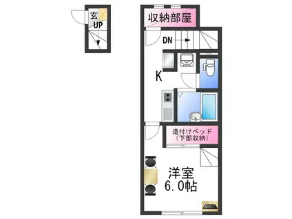 レオネクストGRAND ONE(1K/2階)の間取り写真