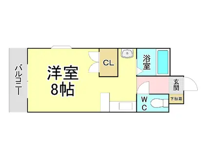 プレアール井堀(ワンルーム/4階)の間取り写真