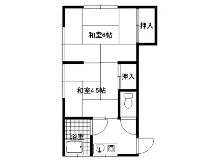 めぞん宮野木(2K/2階)の間取り写真
