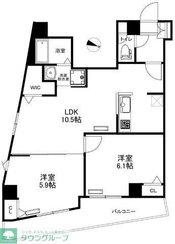 ルミナス西日暮里(2LDK/4階)の間取り写真
