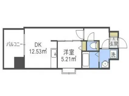 ルーセント ヴィヴァ糸島(1DK/6階)の間取り写真