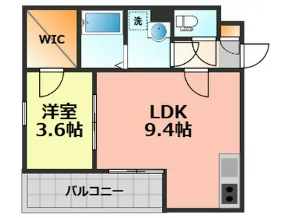 ジーメゾン清須アルカウス(1LDK/3階)の間取り写真