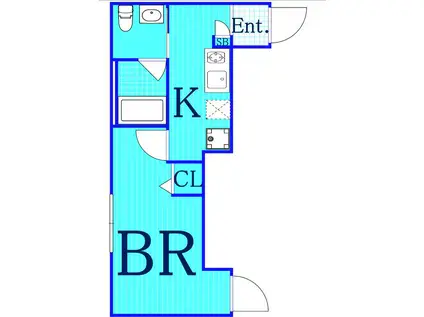メゾンミルフィーユ(1K/2階)の間取り写真
