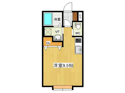 グランツハイム(1K/1階)の間取り写真