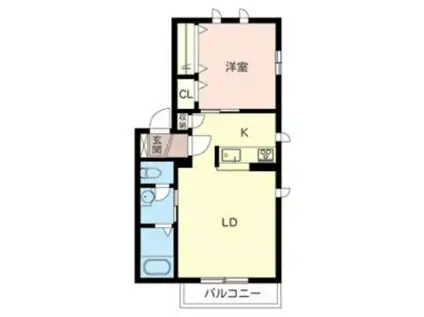 シャーメゾンフルール(1LDK/1階)の間取り写真