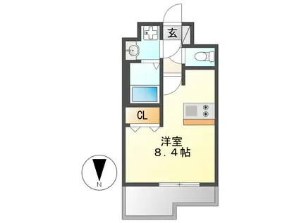 プレサンス鶴舞公園ウィズ(ワンルーム/12階)の間取り写真