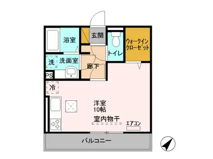 メゾンド ベリタス(ワンルーム/1階)の間取り写真