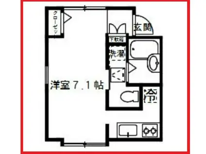 ブレス1010(ワンルーム/2階)の間取り写真