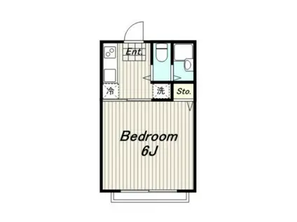 パピルス(1K/2階)の間取り写真