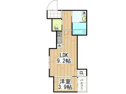 GRAND SUN(1LDK/1階)の間取り写真