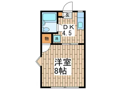 レジデンス西馬込(1DK/1階)の間取り写真