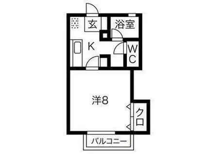 アスコット保春院(1K/1階)の間取り写真