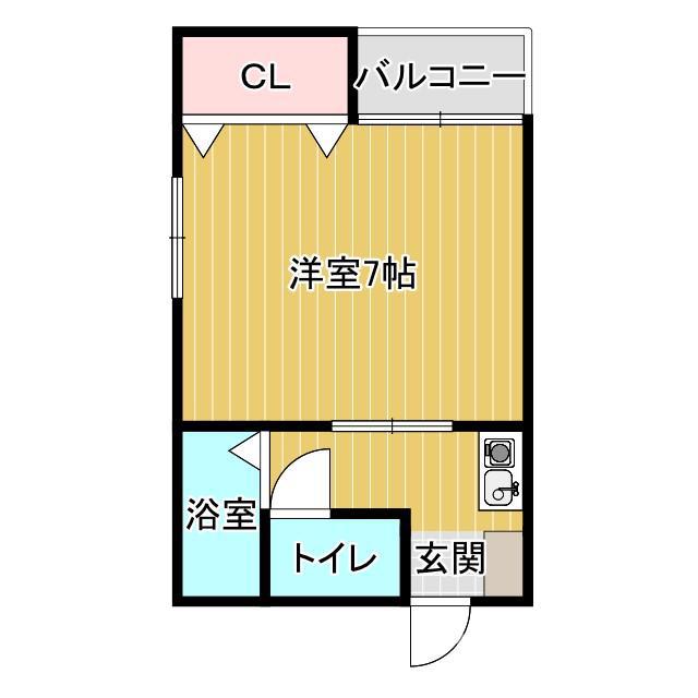 プチルミエール(1K/1階)の間取り写真