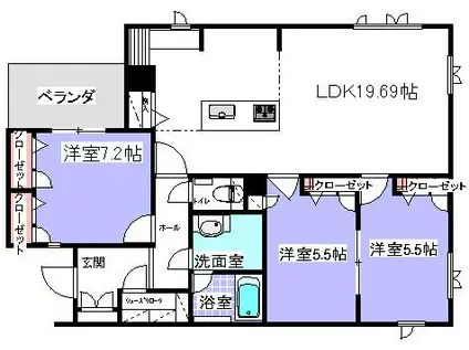 RINJUE -凛樹-(3LDK/2階)の間取り写真