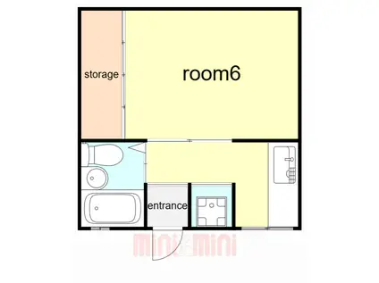 グラディート神戸II(1K/4階)の間取り写真