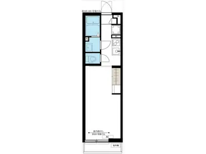 リブリグランドフェリス(1K/1階)の間取り写真