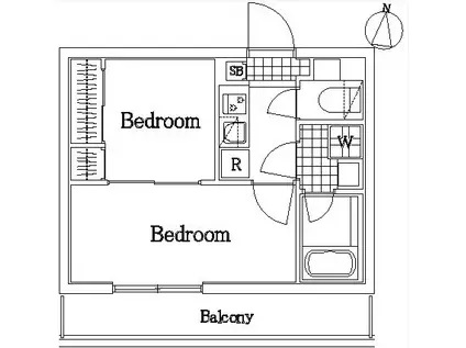 ハーモニーレジデンスコンフォートグランド(2K/5階)の間取り写真