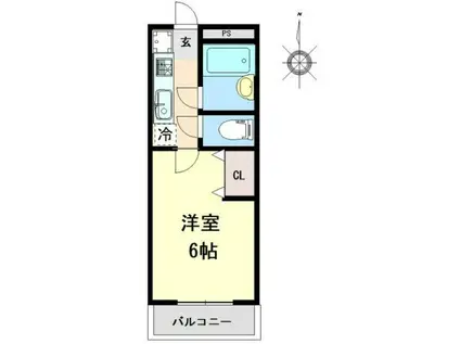 ドリームハイツ(1K/1階)の間取り写真