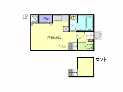 PACE(ワンルーム/2階)の間取り写真