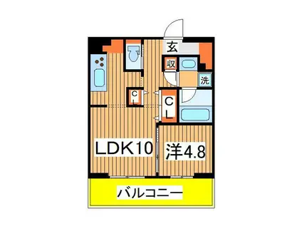 ART RESIDENCE IN KASHIWA-NO-HA(1LDK/7階)の間取り写真