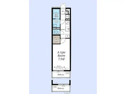 ヨシハイツ I(1K/2階)の間取り写真