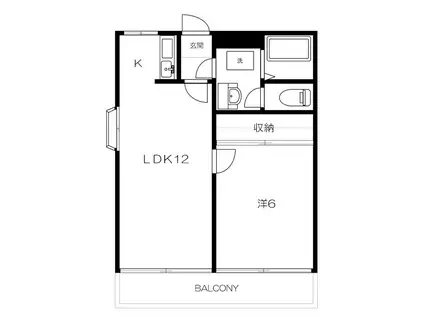 シャンブル都立大(1LDK/3階)の間取り写真