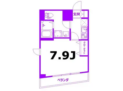 ラベール横濱(1K/6階)の間取り写真