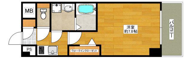 ファーストフィオーレ江坂ラディール(1K/1階)の間取り写真