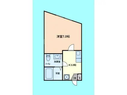 グランデフィオーレ横浜(1K/3階)の間取り写真