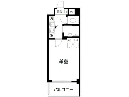 ファストコート亀戸(ワンルーム/5階)の間取り写真