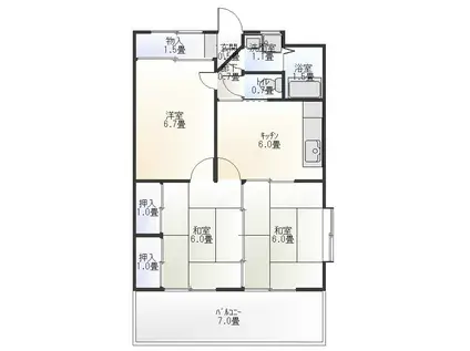 ファミールハイツSANEI(3DK/1階)の間取り写真