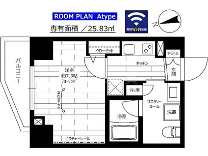 グランドコンシェルジュ大森(1K/2階)の間取り写真