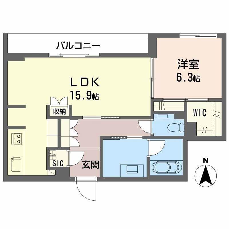 シークリサンス岡本(1LDK/2階)の間取り写真