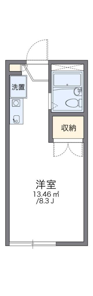 レオパレス 法華寺(1K/2階)の間取り写真