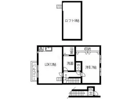 MICCTYSIII(1LDK/2階)の間取り写真