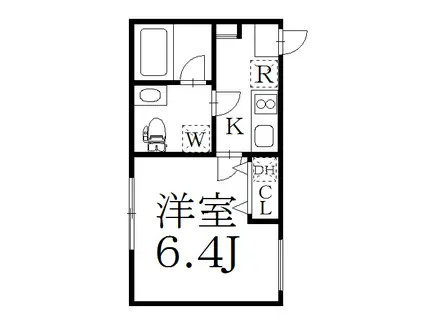 VERT COURT KOUENJI イースト(1K/4階)の間取り写真