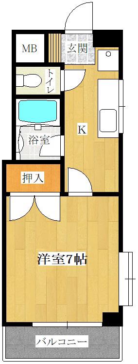 メゾン・ド・藤(1K/5階)の間取り写真