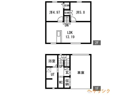 STONE VILLAGE(2LDK/1階)の間取り写真