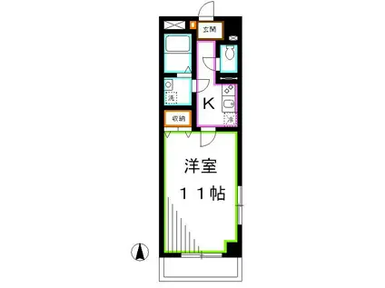 ヴィータ コモダ(1K/2階)の間取り写真